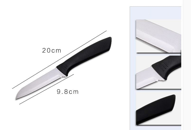 8-Piece Chef's Stainless Steel Knife Wooden Block Set