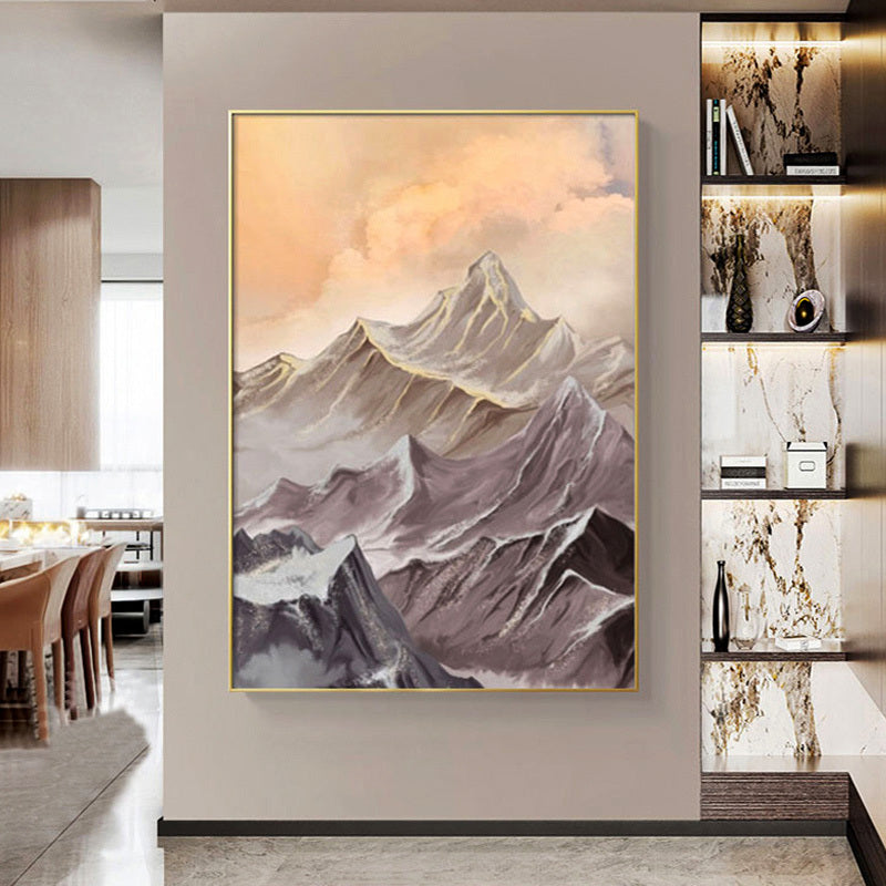 Mountain Scenery Painting Framed Canvas Wall Art - 60cm x 80cm