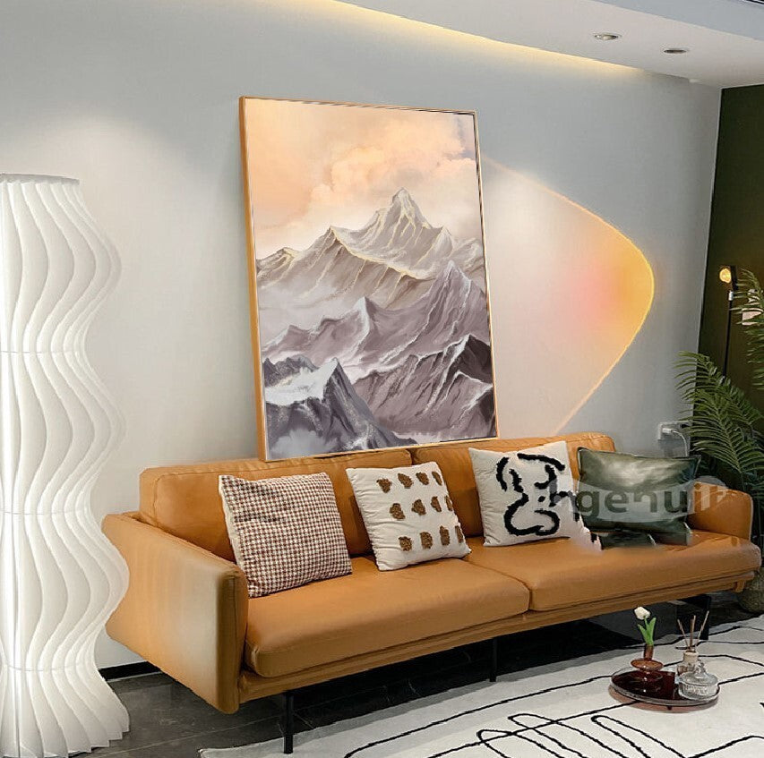 Mountain Scenery Painting Framed Canvas Wall Art - 60cm x 80cm