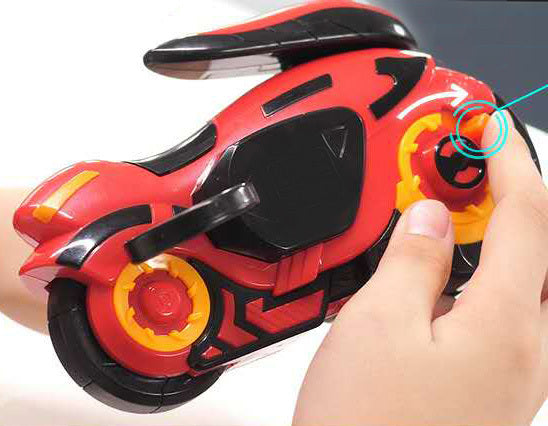 Magic Motorbike Spinner Wheel Spinning Top Burst Toy (Red)