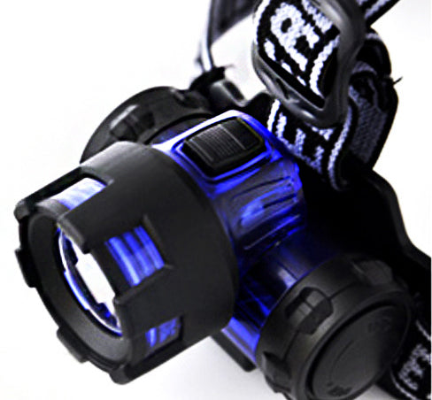Two Pack 2 x 3W LED High Power Mini Head Lamp Blue Headlight