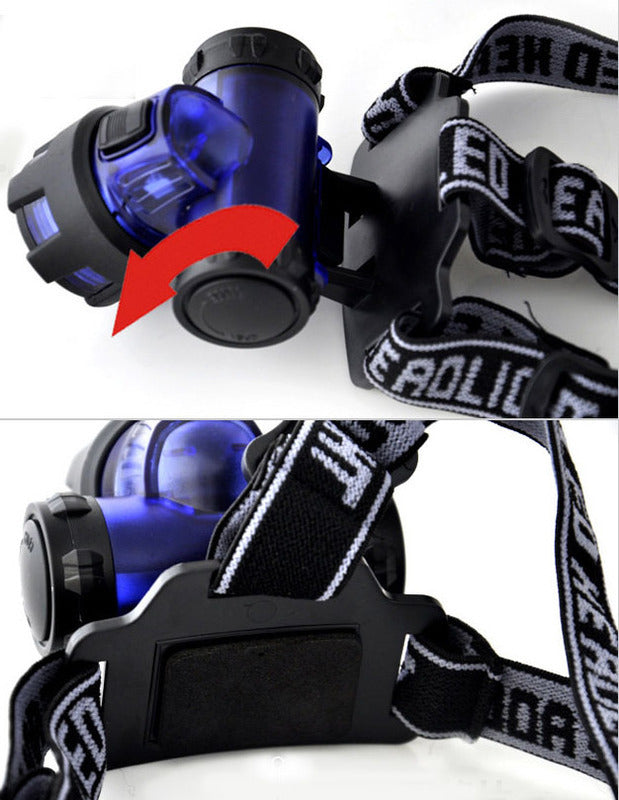 Two Pack 2 x 3W LED High Power Mini Head Lamp Blue Headlight