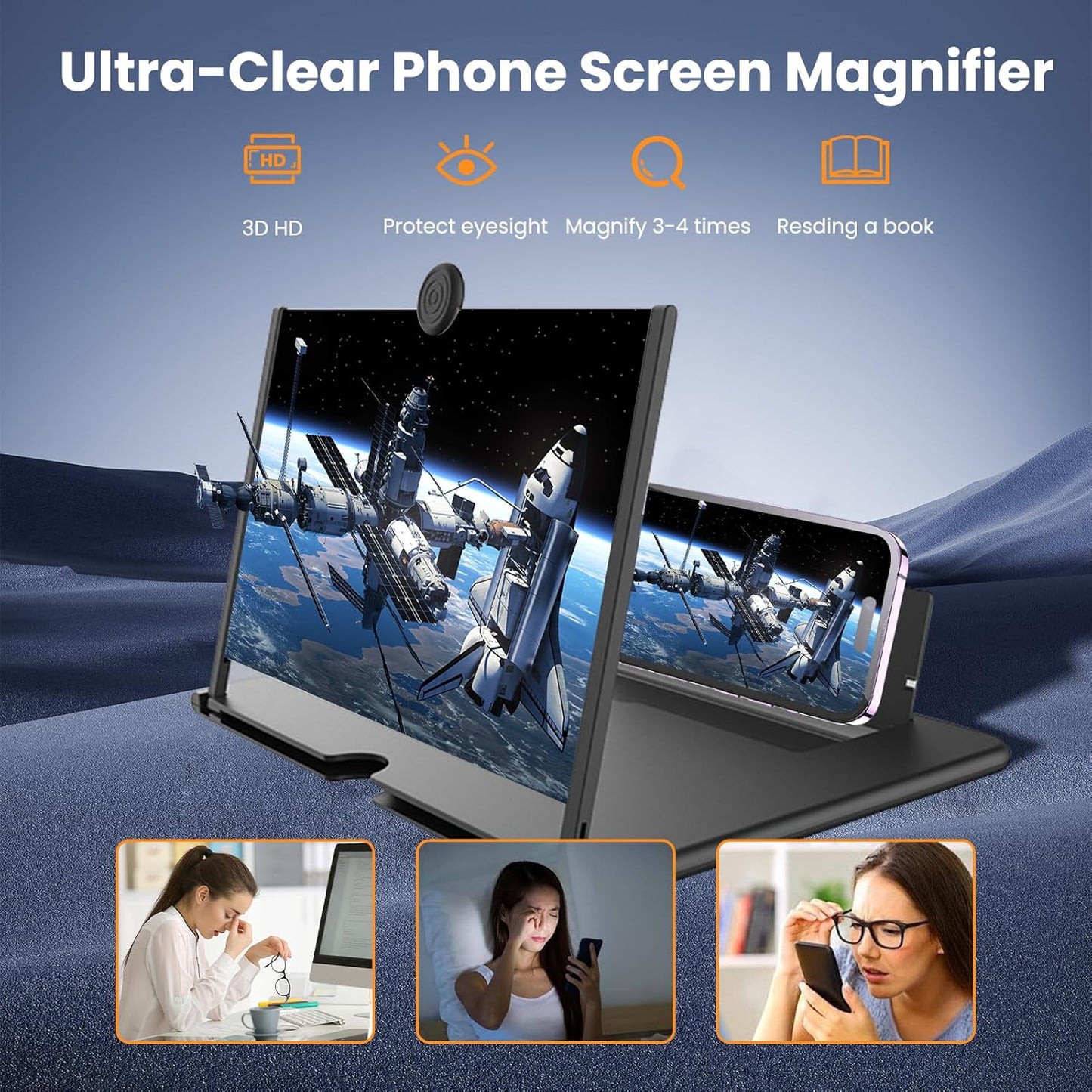 10" Ultra HD 3D Phone Screen Magnifier Movie Video Amplifier