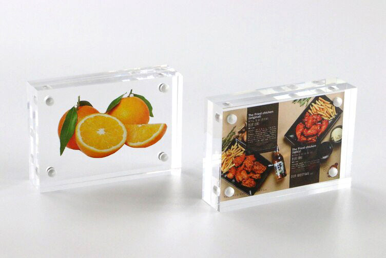 Solid Acrylic Block 3D Display Photo Frame 5 x 7