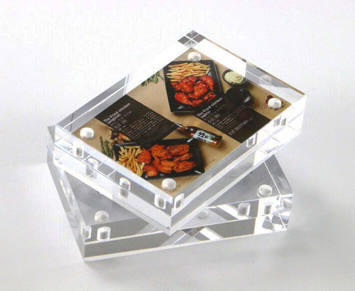 Solid Acrylic Block 3D Display Photo Frame 5 x 7