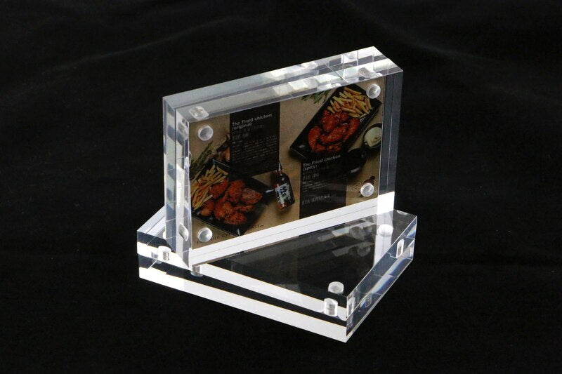 Solid Acrylic Block 3D Display Photo Frame 5 x 7