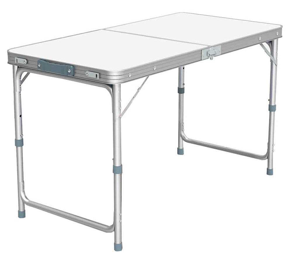 3-Piece Outdoor Camp Setting Folding Table & Chairs Set (White)