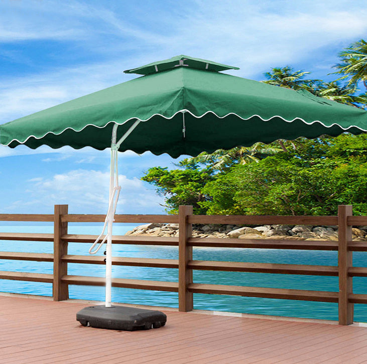 Varossa 3.5m Large Square Cantilever Outdoor Umbrella  (Green)