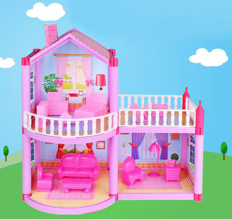 Dreamhouse Princess Villa Doll House Toy Set with Dolls & Furniture