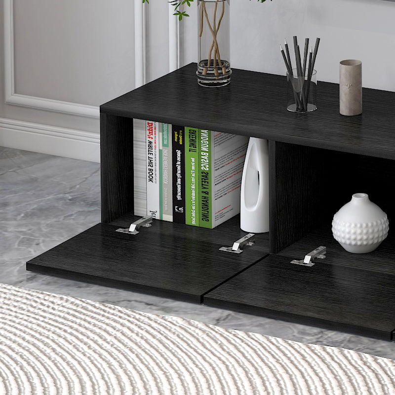 2.4m Lusso Designer Wooden TV Cabinet Entertainment Unit 240cm (Black)