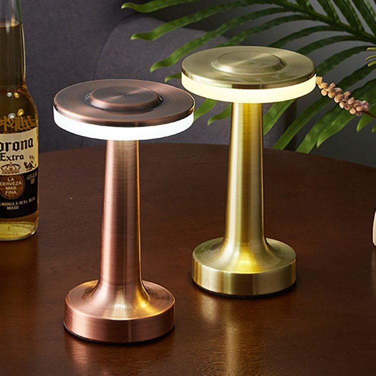 Luxe LED Table Lamp Portable Cordless Touch Sensor Night Light (Gold)