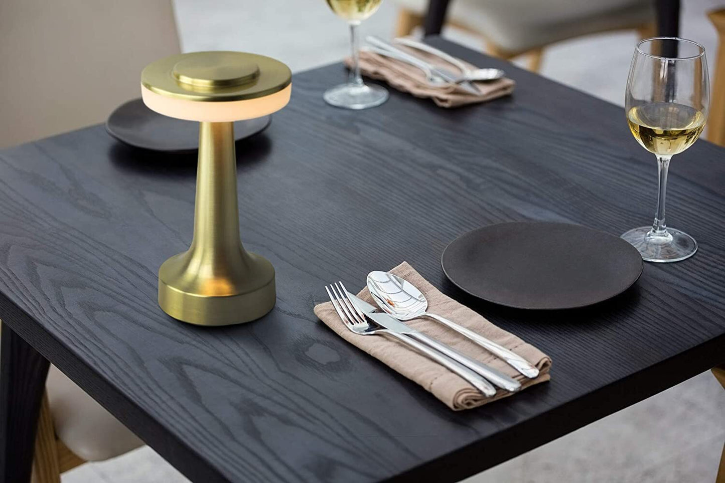 Luxe LED Table Lamp Portable Cordless Touch Sensor Night Light (Gold)