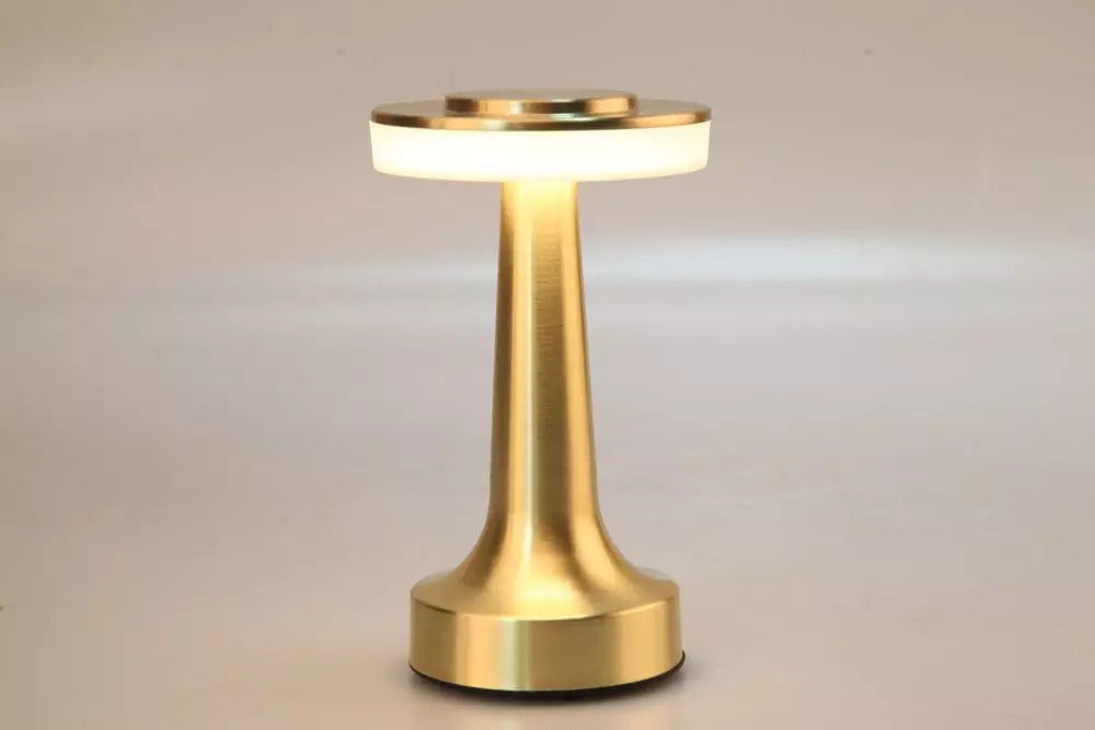 Luxe LED Table Lamp Portable Cordless Touch Sensor Night Light (Gold)