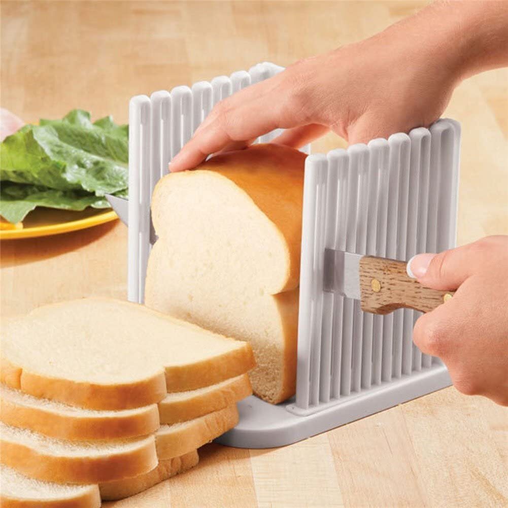 Easy Clean Bread Cutter Slicer Portable Toast Slicing Guide