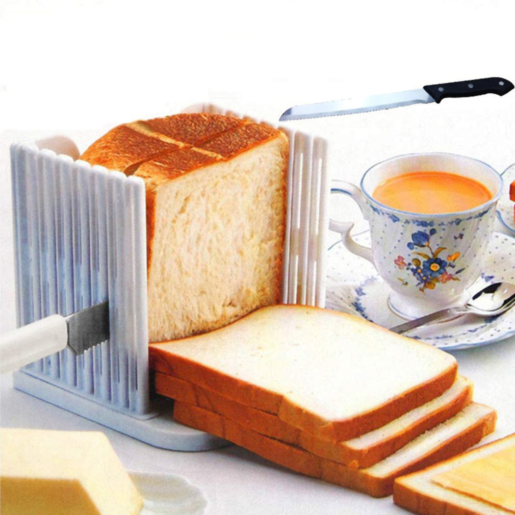 Easy Clean Bread Cutter Slicer Portable Toast Slicing Guide