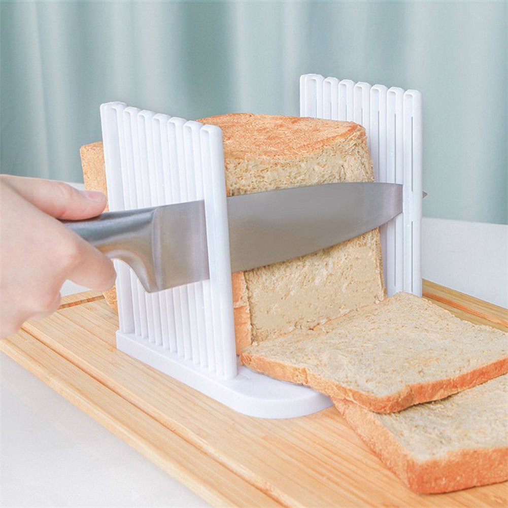 Easy Clean Bread Cutter Slicer Portable Toast Slicing Guide