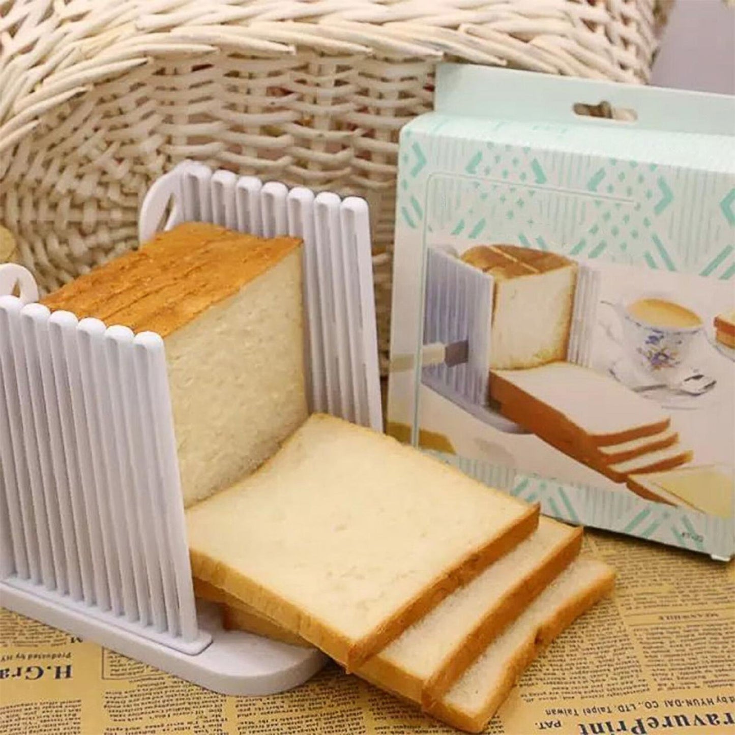 Easy Clean Bread Cutter Slicer Portable Toast Slicing Guide