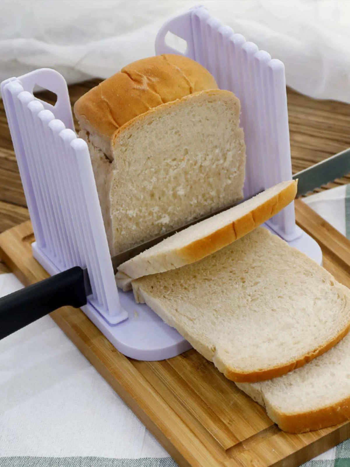 Easy Clean Bread Cutter Slicer Portable Toast Slicing Guide