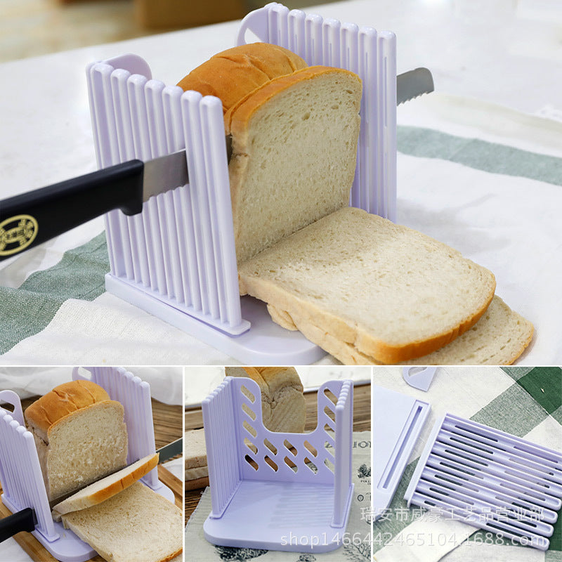 Easy Clean Bread Cutter Slicer Portable Toast Slicing Guide