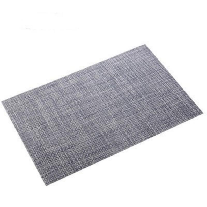 Classic Placemat Dining Table Heat Resistant Pad Weave Mat (Grey)