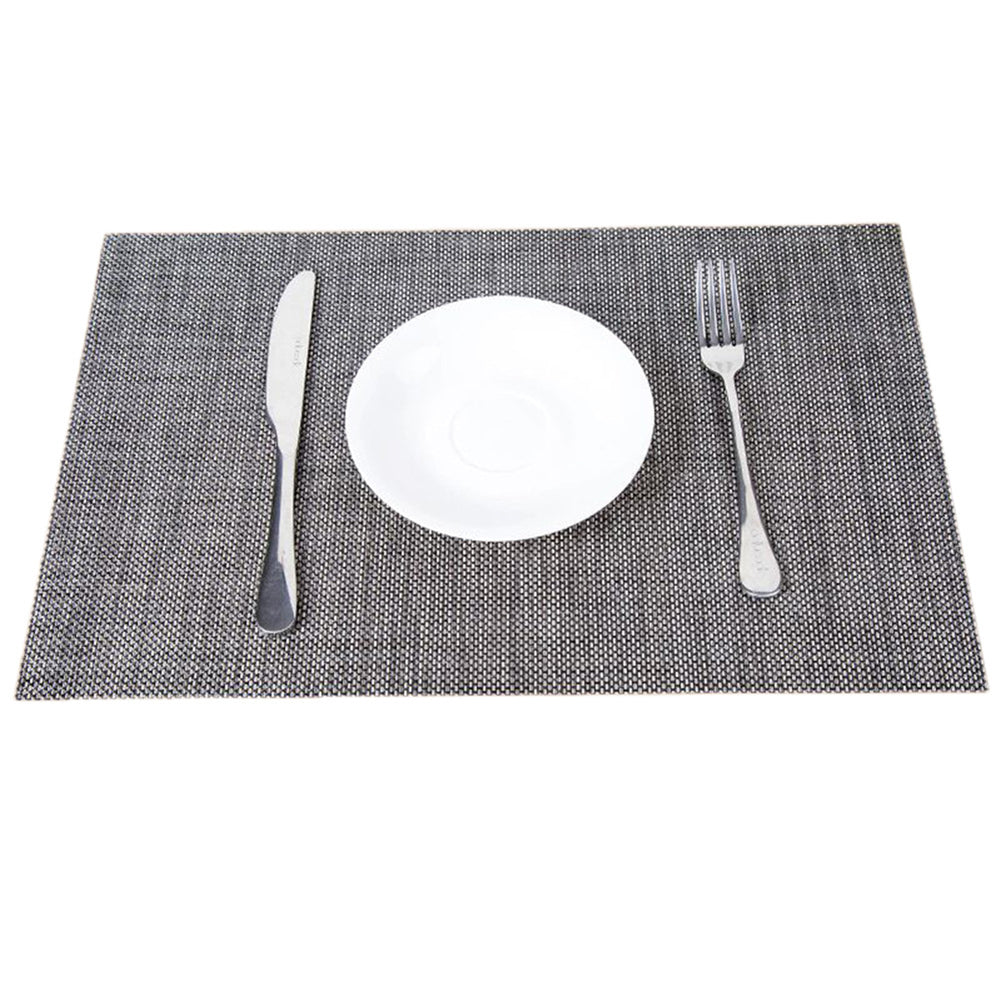 Classic Placemat Dining Table Heat Resistant Pad Weave Mat (Grey)