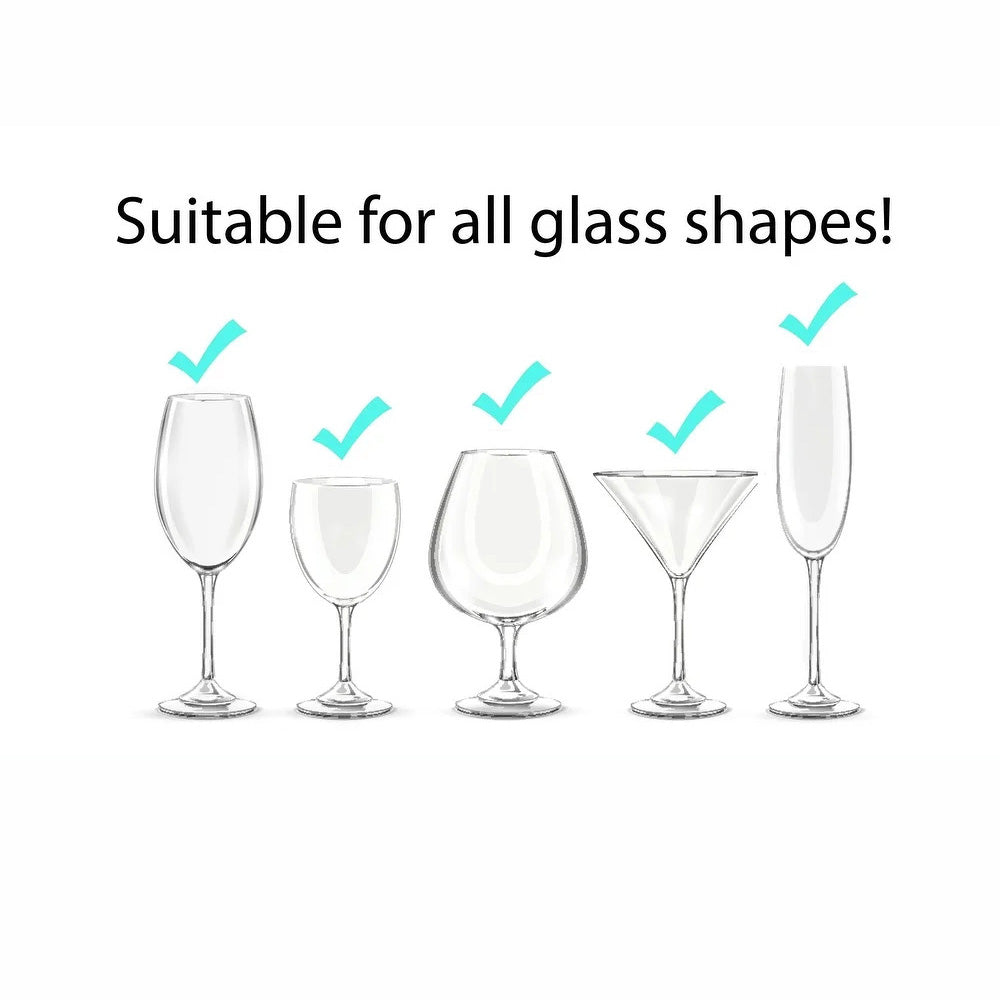 2 x Wine Glass Hanger Rack Under Cabinet Kitchen Bar Stemware Metal Storage Organiser