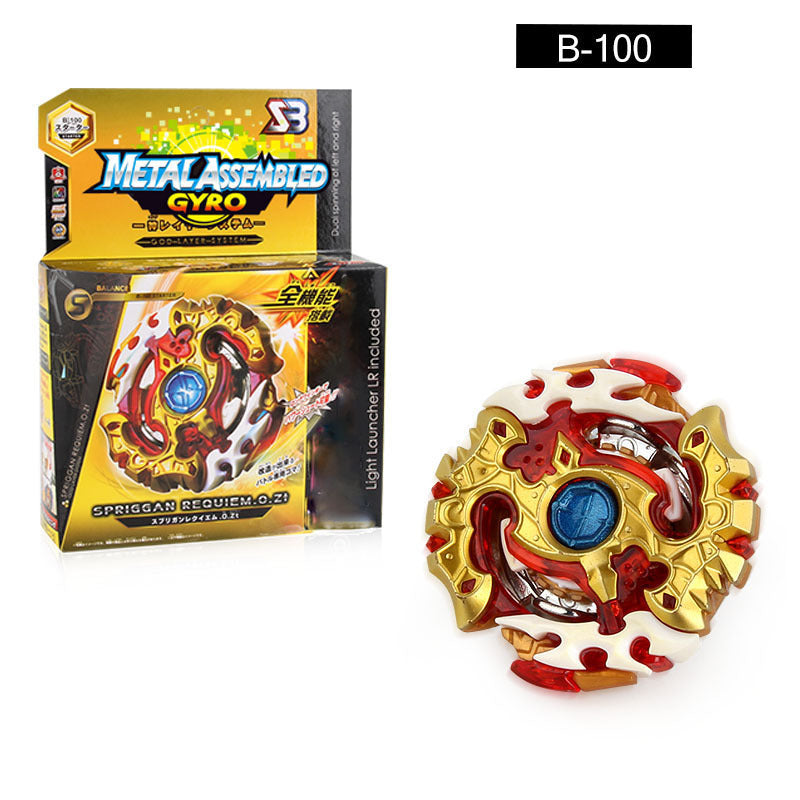 Metal Blade Burst Battle Gyro Spinning Top and Two-Way Launcher Set