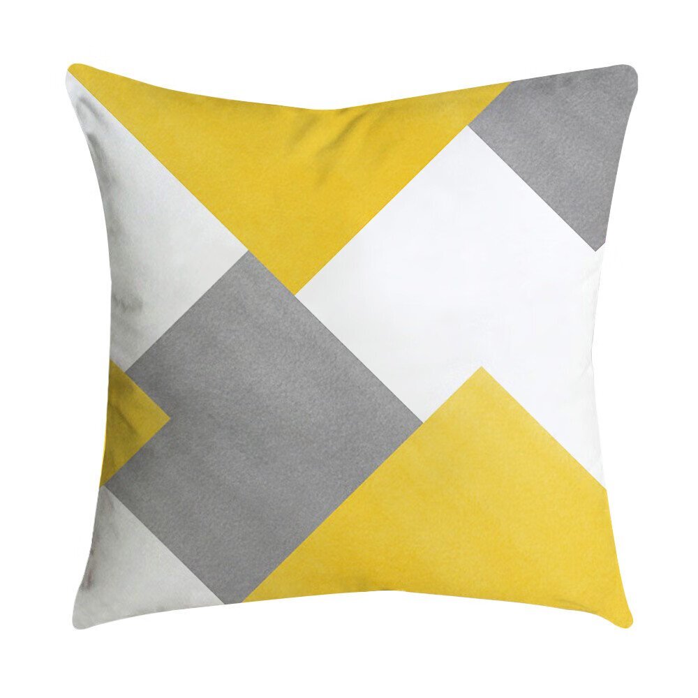 Soft Plush Geometric Cushion Decorative Throw Pillow