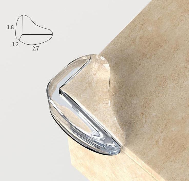 12 PCS Water Drop Shaped Table Corner Cover Self-adhesive Silicone Guards Protectors for Furniture
