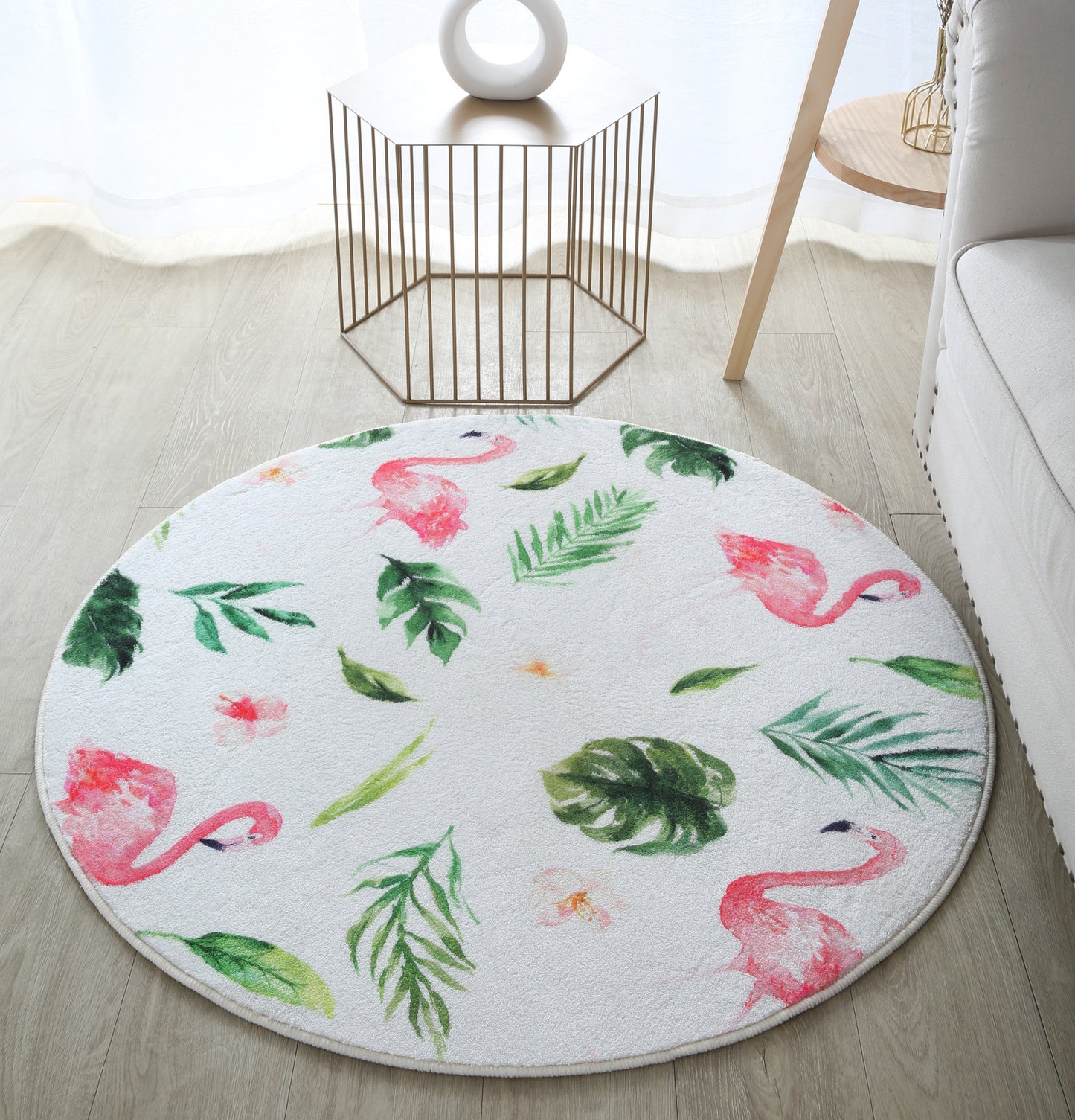 Lush Plush Infinity Round Tropical Rug