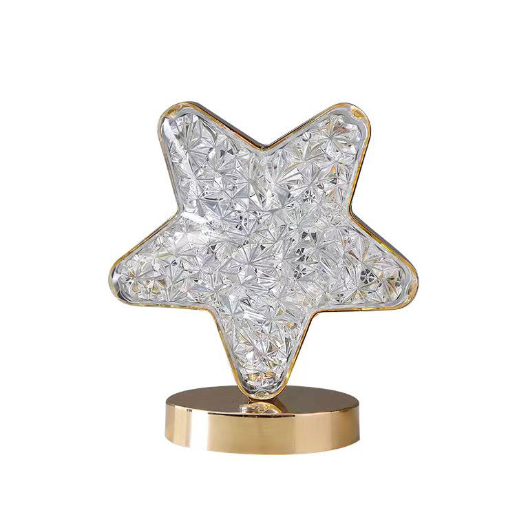 Luxury Star Lamp Crystal Diamond LED Cordless Night Light