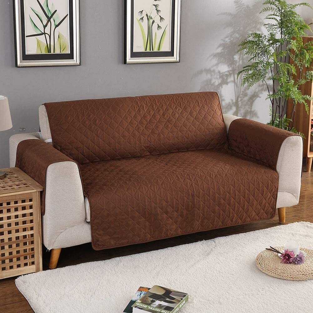2-Seater Sofa Slipcover Quilted Couch Cover Water Resistant Furniture Protector