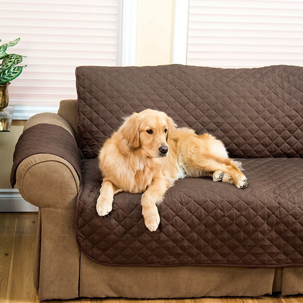 2-Seater Sofa Slipcover Quilted Couch Cover Water Resistant Furniture Protector
