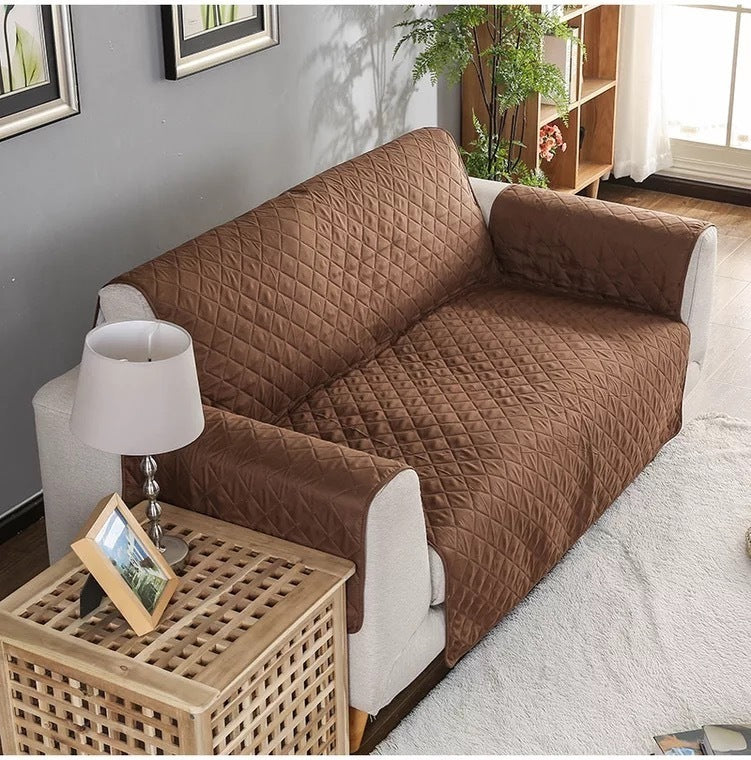2-Seater Sofa Slipcover Quilted Couch Cover Water Resistant Furniture Protector