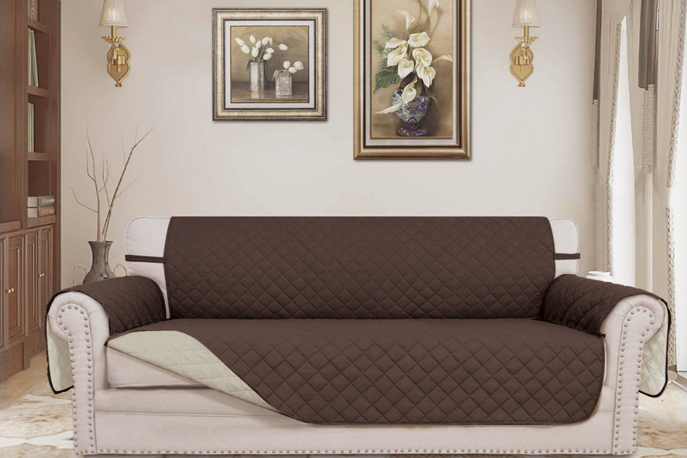 3-Seater Sofa Slipcover Quilted Couch Cover Water Resistant Furniture Protector