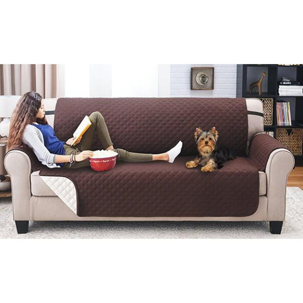 3-Seater Sofa Slipcover Quilted Couch Cover Water Resistant Furniture Protector