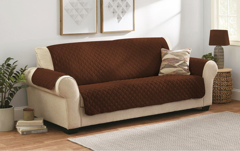 3-Seater Sofa Slipcover Quilted Couch Cover Water Resistant Furniture Protector