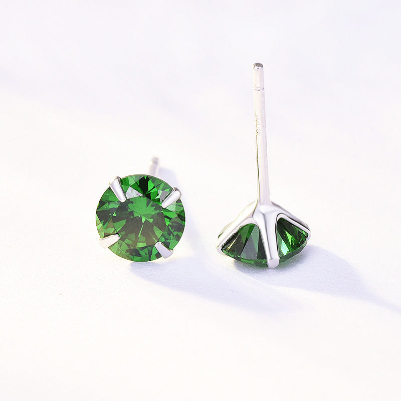 S925 Sterling Silver 2 Carats CZ Diamond Stud Earrings