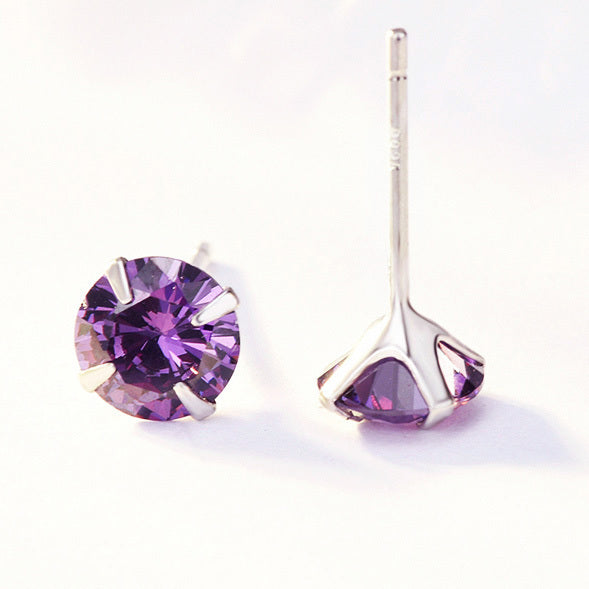 S925 Sterling Silver 2 Carats CZ Diamond Stud Earrings