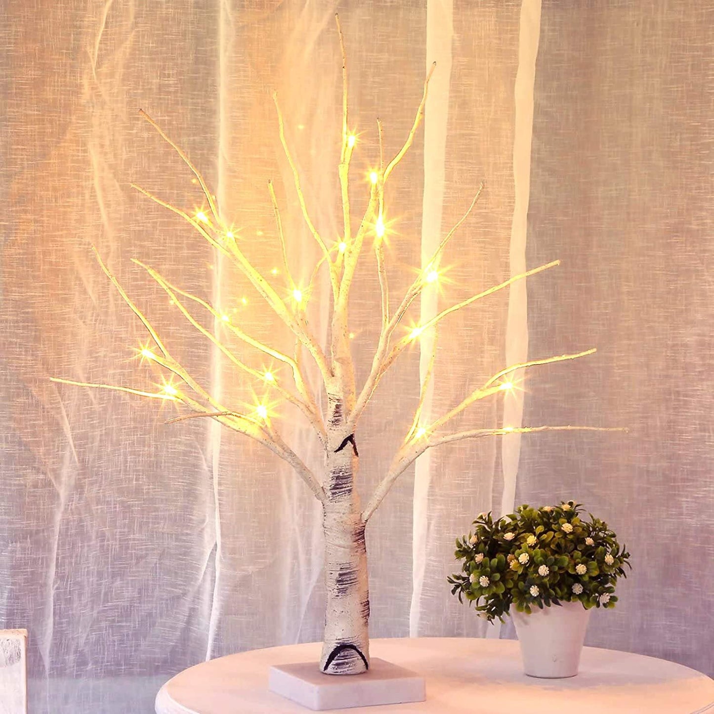 60cm Lighted Birch Tree LED Table Lamp