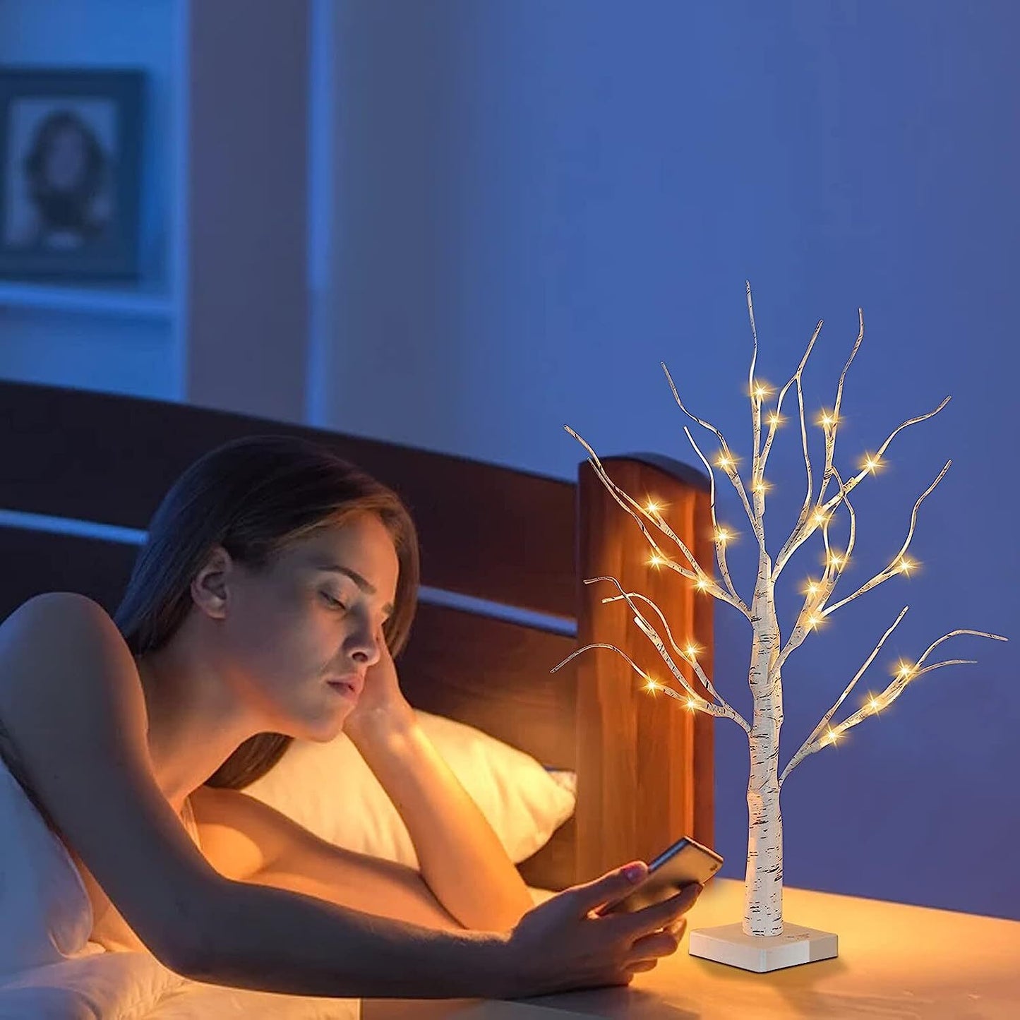 60cm Lighted Birch Tree LED Table Lamp
