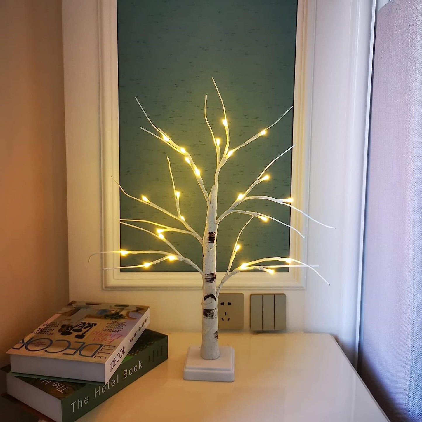 60cm Lighted Birch Tree LED Table Lamp