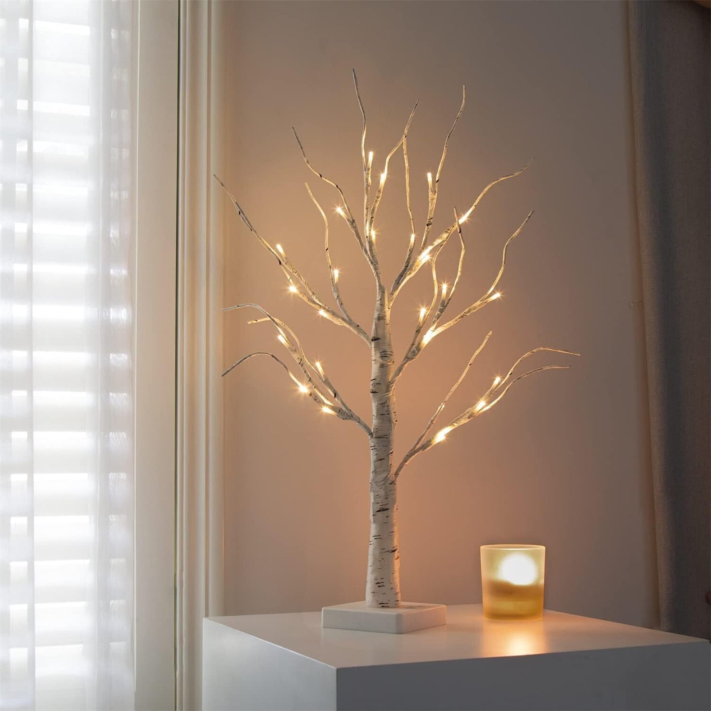 60cm Lighted Birch Tree LED Table Lamp