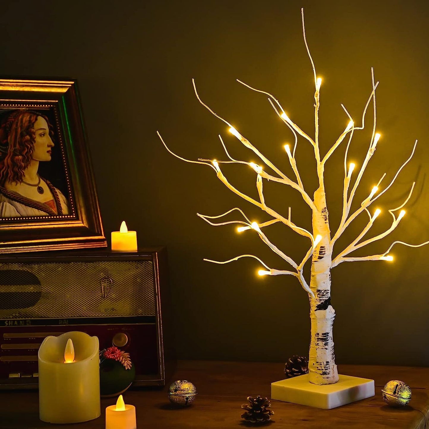 60cm Lighted Birch Tree LED Table Lamp