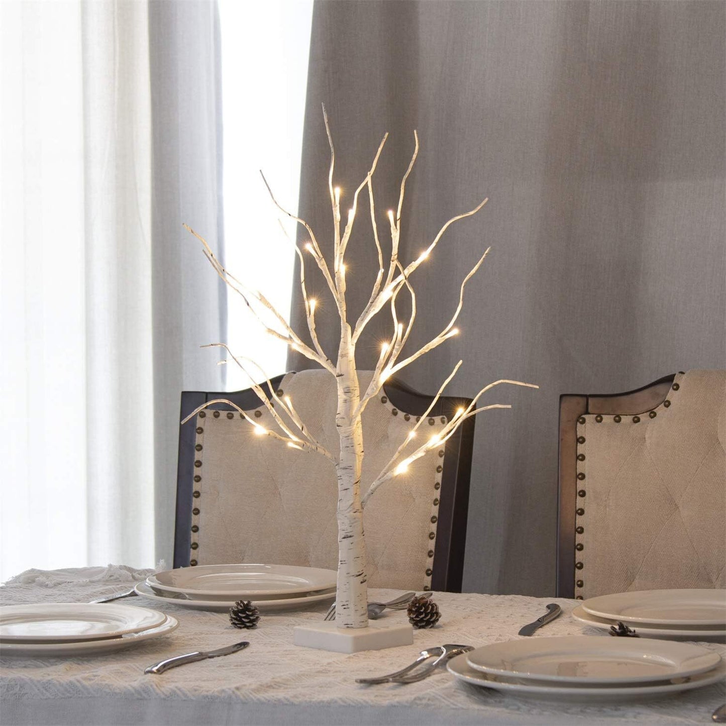 60cm Lighted Birch Tree LED Table Lamp