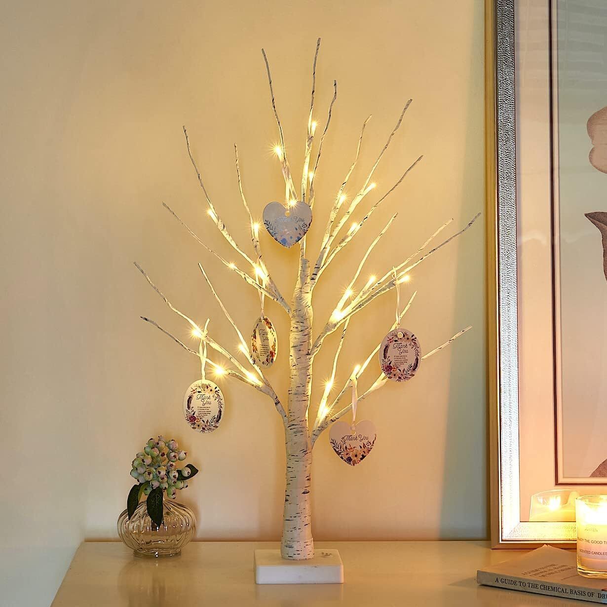 60cm Lighted Birch Tree LED Table Lamp