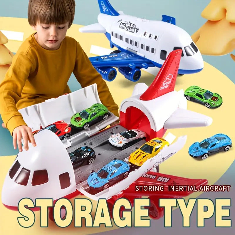 Adventure Large Aircraft Toy Dual-Mode Airliner Racetrack Racing Cars Play Set