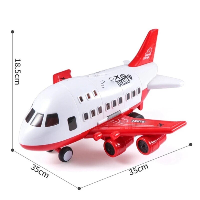 Adventure Large Aircraft Toy Dual-Mode Airliner Racetrack Racing Cars Play Set