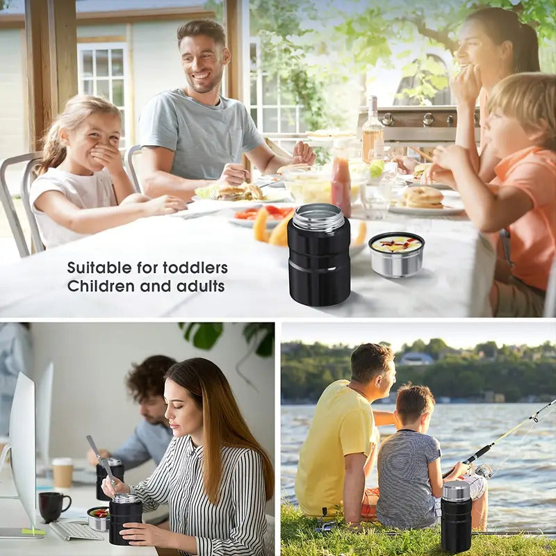 750mL Stainless Steel Vacuum Thermos Insulated Food Jar Lunch Box