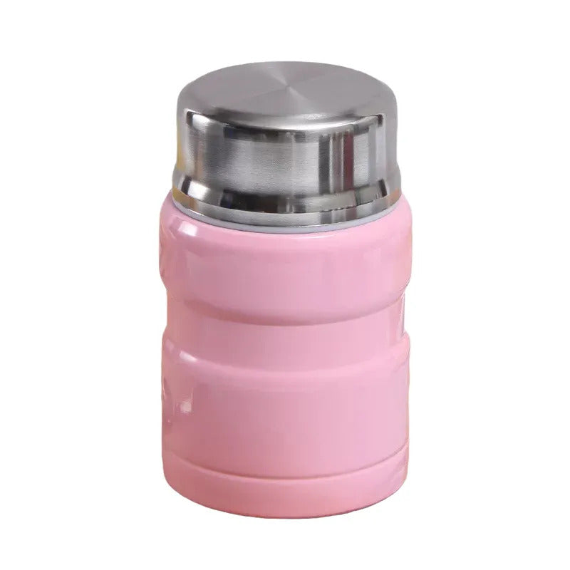 750mL Stainless Steel Vacuum Thermos Insulated Food Jar Lunch Box (Pink)
